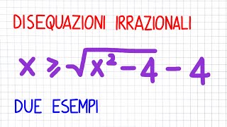 DISEQUAZIONI IRRAZIONALI  due esempi  EZ36 [upl. by Bauske]