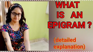 Epigram  definition and examples  explanation with notes [upl. by Cresa390]