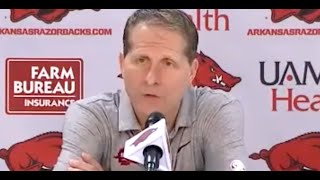 Eric Musselman Postgame  Vanderbilt 85 Arkansas 82 [upl. by Nahrut621]