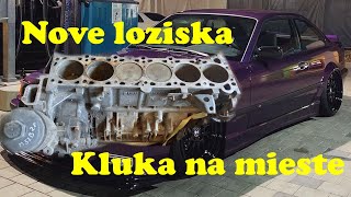 Víkendovka BMW E36 Nové ložiská na kľuke a vloženie kľuky do motora Nerozoberám ale skladám [upl. by Eedyak]