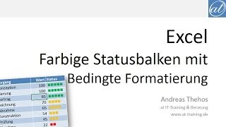 Excel  477  Bedingte Formatierung für Statusbalken  WIEDERHOLEN [upl. by Ahserb626]