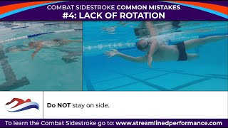 Combat Sidestroke Common Mistake 4 Lack of Rotation – by Streamlined Performance [upl. by Lokim]