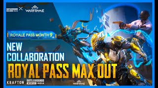 WARFRAME THEMED M9 ROYAL PASS IS HERE  MAXING OUT M9 RP  BGMI [upl. by Iney]