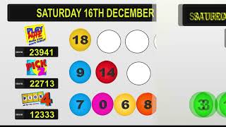 Nlcb Draw Results Saturday 16th December 2023 [upl. by Nema]