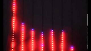 Spectrum analyzer 7x32 RGB LEDs 1x1 meters [upl. by Sabu92]