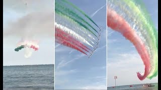 Coronavirus  Italian air force salute Italians sing from their balconies while on lock down [upl. by Rhtaeh]