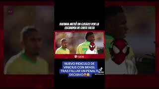 😱🥵¡NUEVO RIDÍCULO DE VINICIUS JR CON BRASIL TRAS FALLAR UN PENALTI DECISIVO parati futbol [upl. by Ilsa]