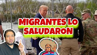 Le gritaron a TRUMP en la FRONTERA del lado MEXICANO [upl. by Nallak651]