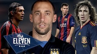 Pablo Zabaleta picks his greatest ever team  Maradona Messi Maldini amp More [upl. by Goodson]