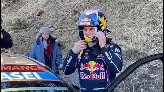 WRC Rallye Monte Carlo 2022  Loeb Evans Katsuta etc before the start of a stage [upl. by Viridissa]