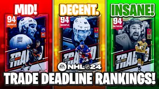 NHL 24 HUT TRADE DEADLINE PREDICTIONS AND RANKINGS [upl. by Marala]