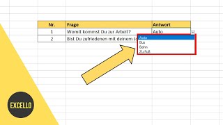 DropDown  Auswahlmenü in Excel erstellen [upl. by Hanforrd]