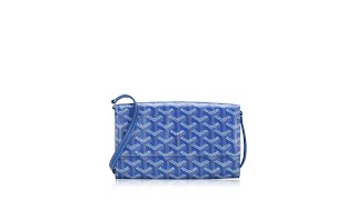 Goyard Goyardine Varenne Wallet on Strap Sky Blue [upl. by Blumenthal995]