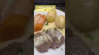 Cooked Beef carrots potatoes in horseradish sauce [upl. by Ardaed63]