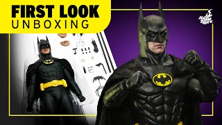 Hot Toys Batman 1989 Deluxe Figure Unboxing  First Look [upl. by Darrill]