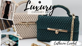 Luxury crochet bag tutorial [upl. by Leirua]