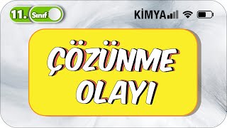 Çözünme Olayı  11 Sınıf Kimya 2023 [upl. by Hugon]