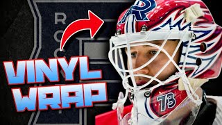 My 1st Mask for Laval Rocket AHL  Vinyl Wrap by JF Aumais  Apex Mask 906 [upl. by Adianes358]