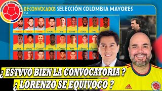 LISTA DE CONVOCADOS SELECCION COLOMBIA TITO PUCCETTI Y ANDRES MAROCCO ¿ESTÁ BIEN LA CONVOCATORIA [upl. by Peterus565]