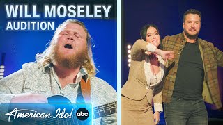 Will Moseley Original Song Audition quotGone For Goodquot Gets The Judges Approval  American Idol 2024 [upl. by Mickelson717]