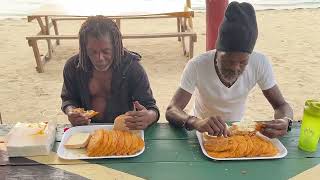 Rasta champ vs breadfruit man  40 patties per person 2 bread etc [upl. by Finer]