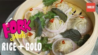 Pho Soup Dumplings in New York’s Chinatown  Fork Yeah [upl. by Etnuhs981]