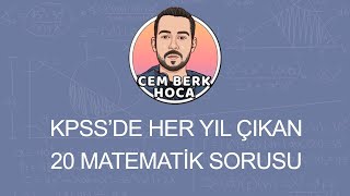 KPSSde Her Yıl Çıkan 20 Matematik Sorusu  2 [upl. by Hael]