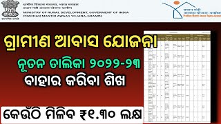 ଘର ଲିଷ୍ଟ୍ ଏମିତି ଦେଖ Pradhan Mantri Awas Yojana 2023 । Pmayg nic in 2022 23 New Listodishaabhijeet [upl. by Narbig134]