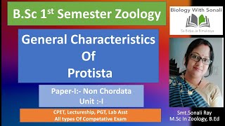 General Characteristics Of Protista  BSc 1st Semester  biologywithsonali zoology protista [upl. by Asirralc]