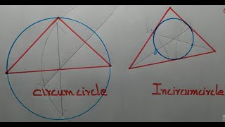 Draw a circumcircle and incircumcircle to a triangle [upl. by Neelear]