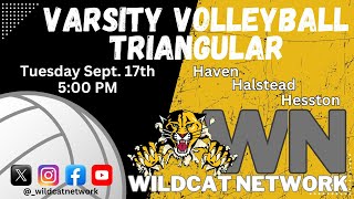 Varsity Volleyball Triangular Haven Halstead Hesston Tuesday Sept 17 2024 [upl. by Kenley]