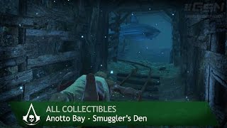 Assassins Creed 4 Black Flag  Anotto Bay Smugglers Den All collectibles [upl. by Christiano]