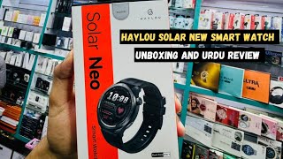 Haylo solar new smart watch unboxing and Urdu review [upl. by Assenaj]