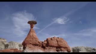 Toadstools Rock Formations Utah  Aerial 4k [upl. by Yffat]