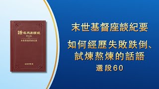 末世基督座談紀要《如何經歷失敗跌倒、試煉熬煉的話語》選段60 [upl. by Haonam]