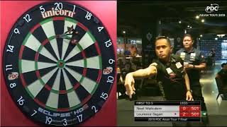 NINEDARTER Lourence Ilagen v Noel Malicdem  2019 Asian Tour 7 [upl. by Walters]