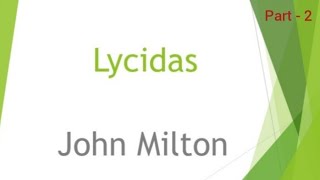 Lycidas by John Milton in Tamil part  2 [upl. by Lihas284]