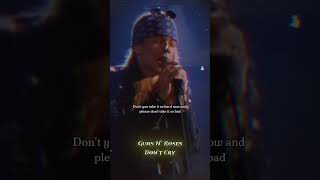 Guns N Roses  Dont Cry Lyrics [upl. by Ayet]