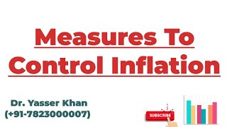 Measures To Control Inflation  Inflation  How To Control Inflation  Economics  Macroeconomics [upl. by Tolecnal]