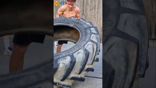 🤼‍♂️ Wrestling  WrestlerTraining with Tires [upl. by Wenn]