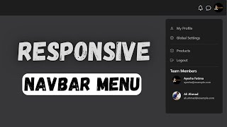 How to create a Responsive Navigation Bar for beginners [upl. by Jolda]