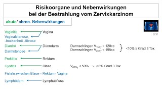 Risikoorgane und Nebenwirkungen bei der RT vom Zervixkarzinom  Strahlentherapie Prof Hilke Vorwerk [upl. by Mastrianni]