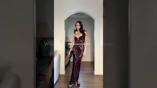 Wedding guest dress ideas 🪩 fashion weddingguestlook sequindress fashiontips [upl. by Maryanna]