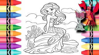 The Little Mermaid🧜‍♀️ drawing 🖌️🎨  The Little Mermaid cartoon  episode18  Colouring 🌈🦄 craft [upl. by Ricoriki]