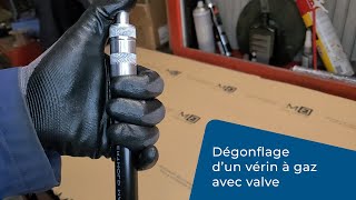 Tuto  Dégonflage dun vérin à gaz avec valve [upl. by Annora]