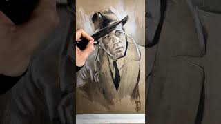 Sketching Humphrey Bogart art portrait HumphreyBogart [upl. by Oliviero450]