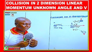 TWO DIMENSION COLLISION ELASTIC AND INELASTIC COLLISIONS [upl. by Notlih]