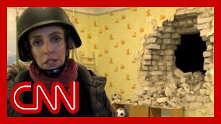 CNNs Clarissa Ward goes inside shelled kindergarten in Ukraine [upl. by Yance]