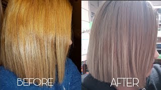 How to tone brassy hair with Wella T14 amp 050 [upl. by Craner]