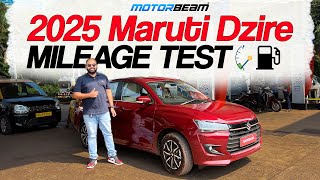 2025 Maruti Dzire AMT  Mileage Test amp Review  MotorBeam [upl. by Pani]